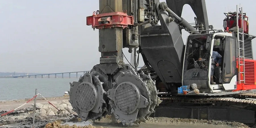 Illustrative image of Deep Soil Mixing (DSM) design in Baton Rouge
